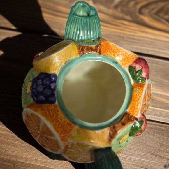 Fitz and Floyd Tango Pineapple Collection Teapot with Lid RARE Vintage - Picture 5 of 8
